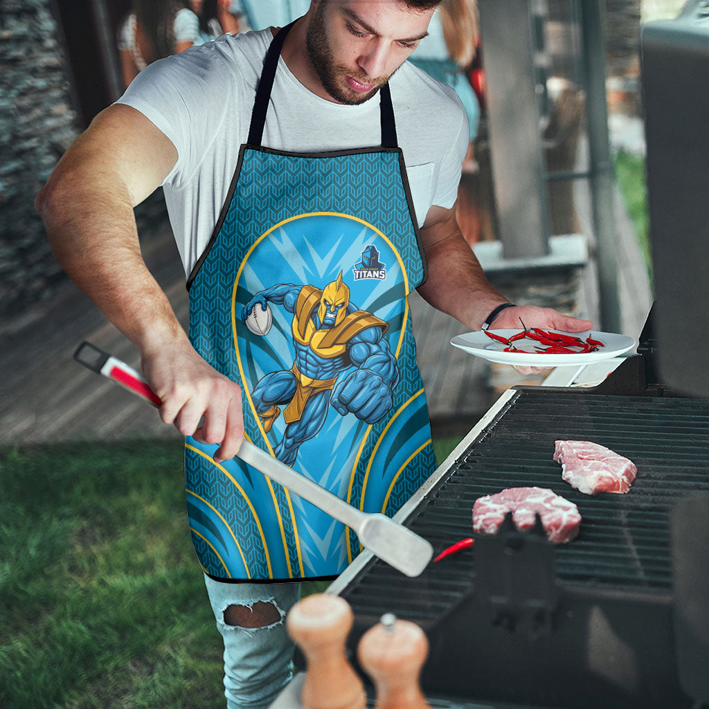 Gold Coast Titans Rugby Mascot Apron Australian Rugby Culture - Tribal Inspired Warrior Titan