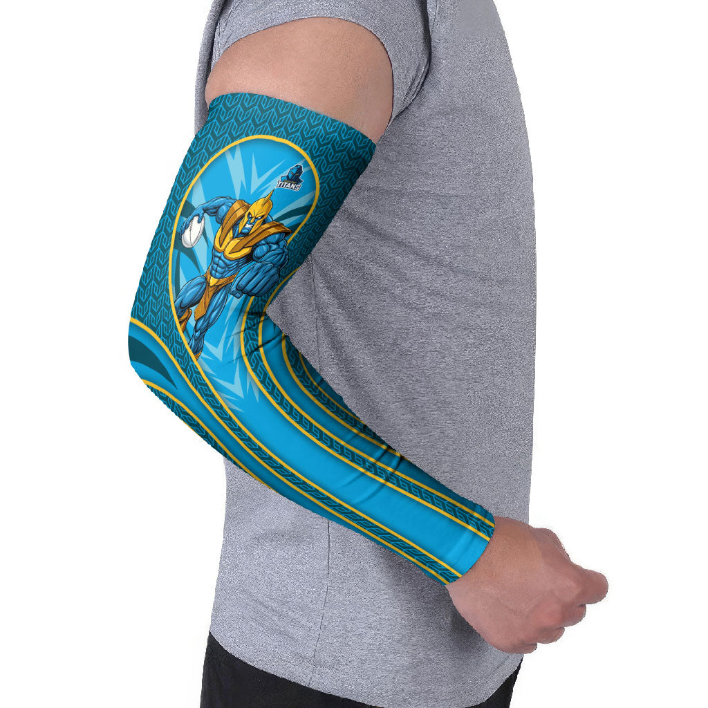 Gold Coast Titans Rugby Mascot Arm Sleeves Australian Rugby Culture - Tribal Inspired Warrior Titan