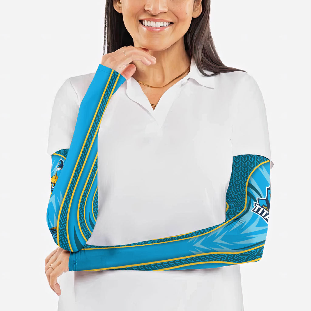 Gold Coast Titans Rugby Mascot Arm Sleeves Australian Rugby Culture - Tribal Inspired Warrior Titan