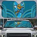 Gold Coast Titans Rugby Mascot Auto Sun Shade Australian Rugby Culture - Tribal Inspired Warrior Titan