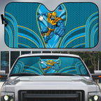 Gold Coast Titans Rugby Mascot Auto Sun Shade Australian Rugby Culture - Tribal Inspired Warrior Titan