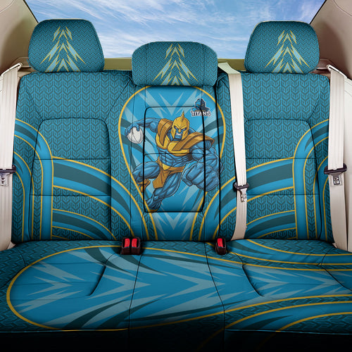Gold Coast Titans Rugby Mascot Back Car Seat Cover Australian Rugby Culture - Tribal Inspired Warrior Titan