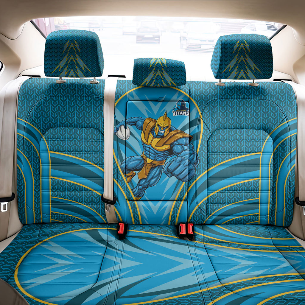 Gold Coast Titans Rugby Mascot Back Car Seat Cover Australian Rugby Culture - Tribal Inspired Warrior Titan