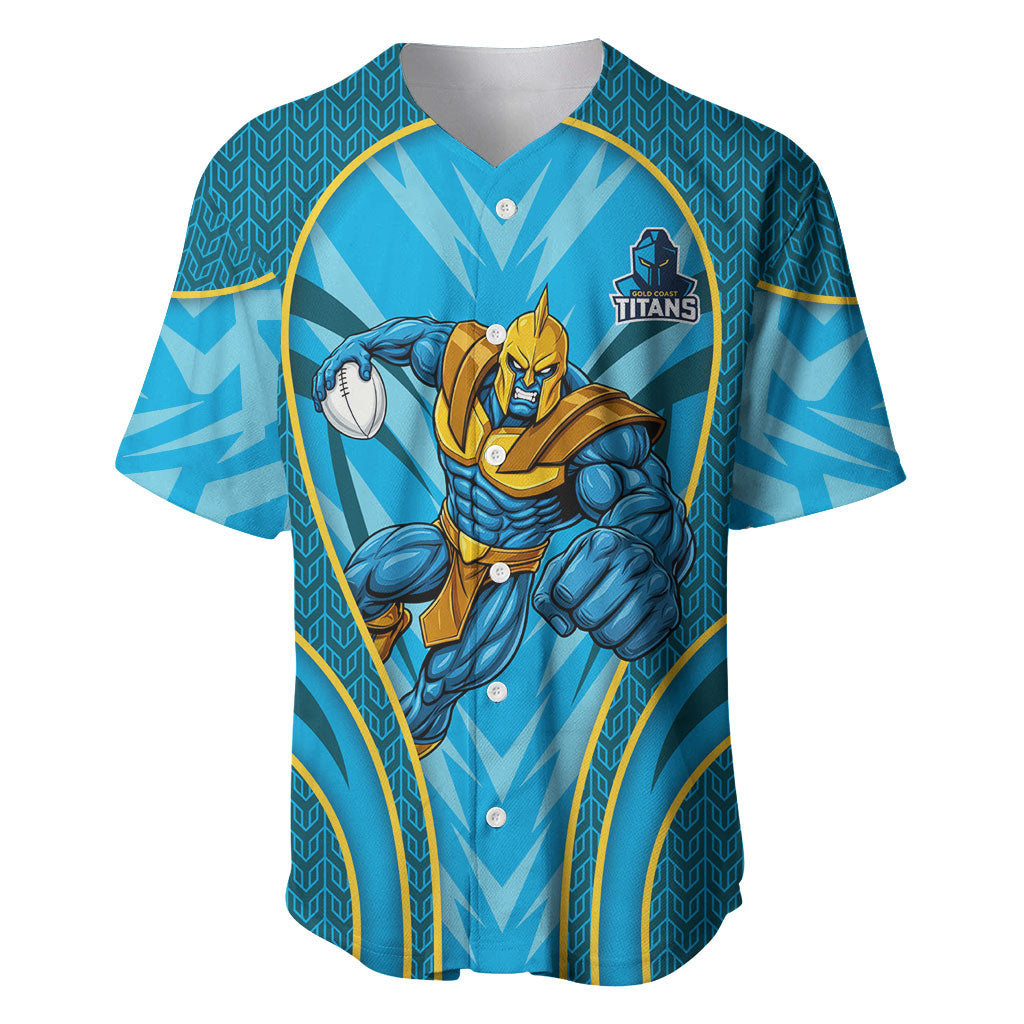 Gold Coast Titans Rugby Mascot Baseball Jersey Australian Rugby Culture - Tribal Inspired Warrior Titan