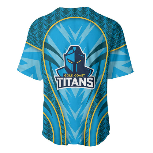 Gold Coast Titans Rugby Mascot Baseball Jersey Australian Rugby Culture - Tribal Inspired Warrior Titan
