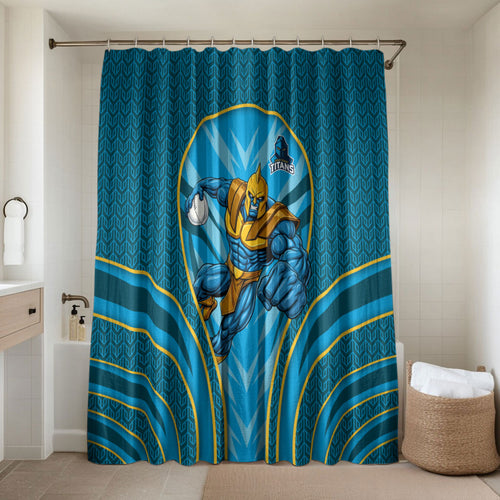 Gold Coast Titans Rugby Mascot Bathroom Set Australian Rugby Culture - Tribal Inspired Warrior Titan
