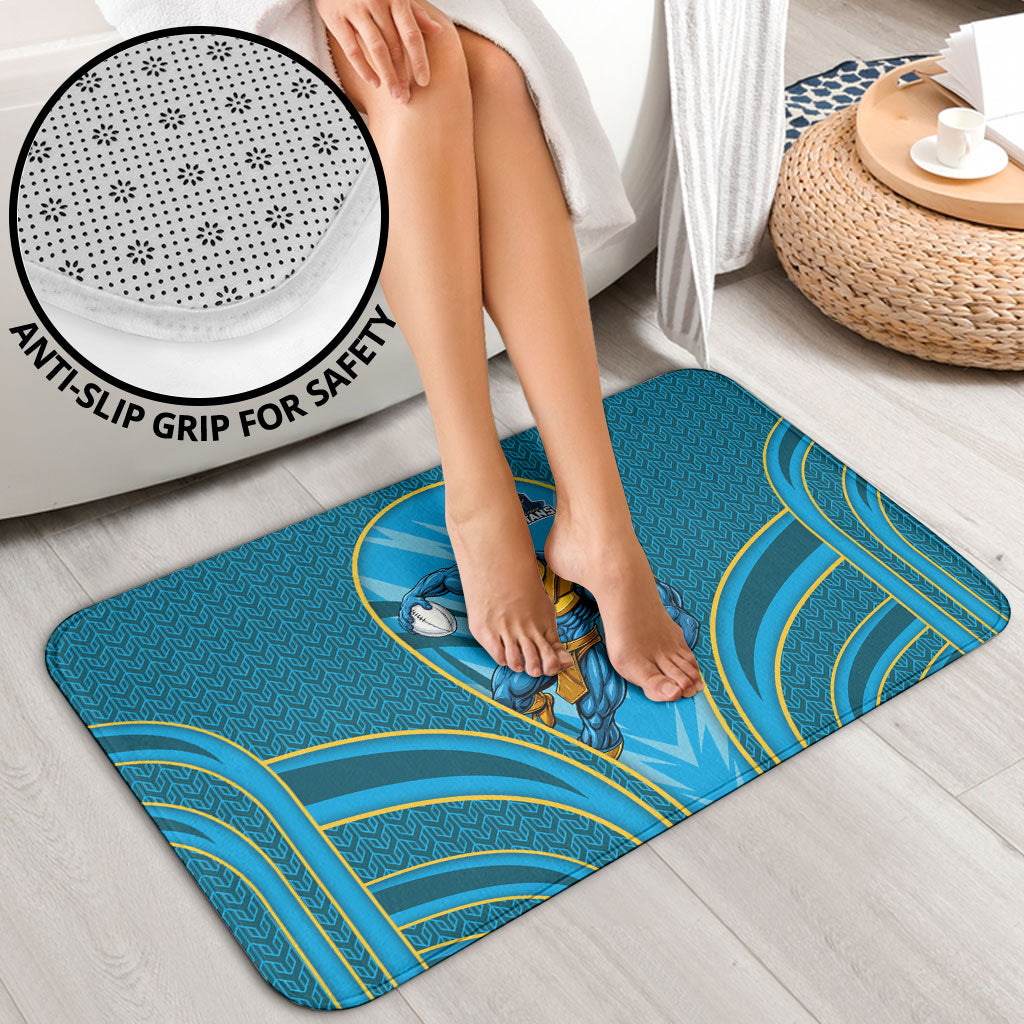 Gold Coast Titans Rugby Mascot Bathroom Set Australian Rugby Culture - Tribal Inspired Warrior Titan