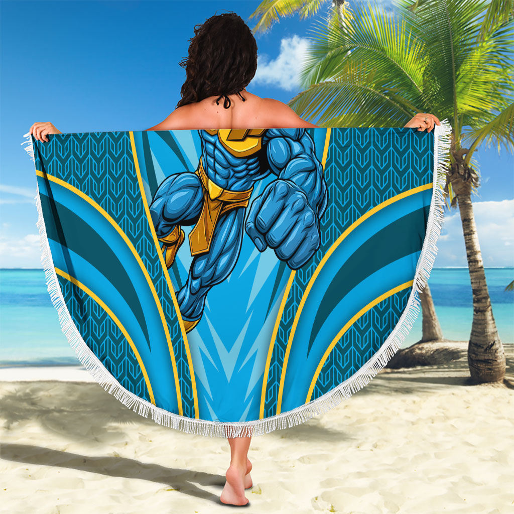 Gold Coast Titans Rugby Mascot Beach Blanket Australian Rugby Culture - Tribal Inspired Warrior Titan