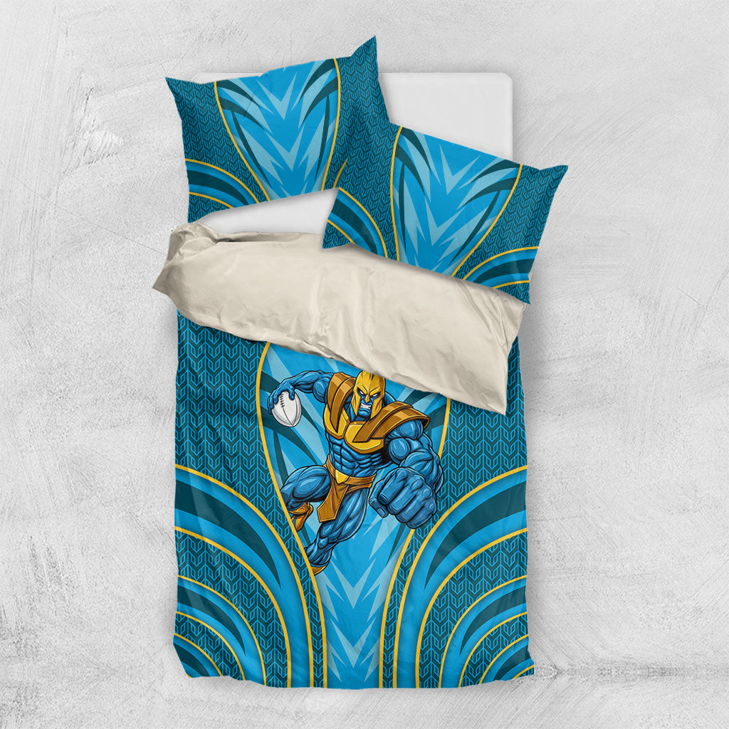 Gold Coast Titans Rugby Mascot Bedding Set Australian Rugby Culture - Tribal Inspired Warrior Titan