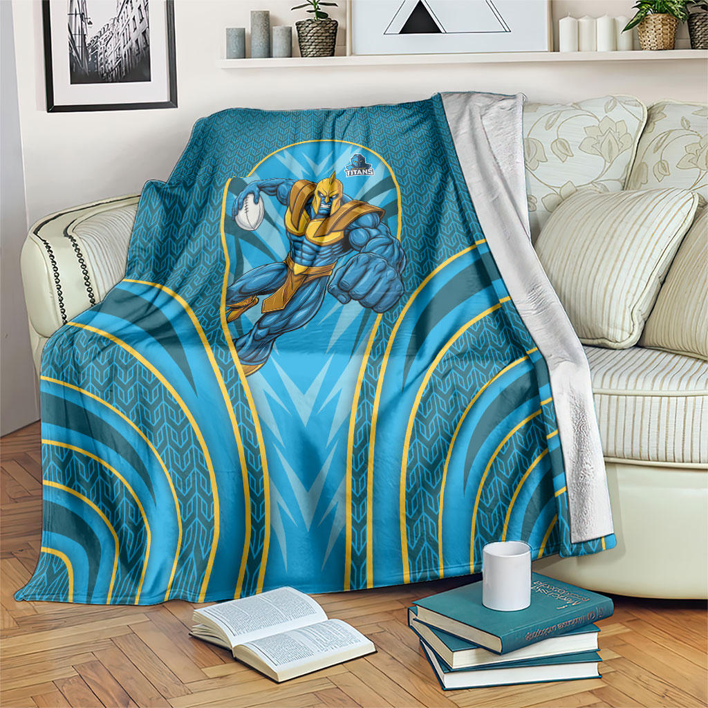 Gold Coast Titans Rugby Mascot Blanket Australian Rugby Culture - Tribal Inspired Warrior Titan