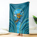 Gold Coast Titans Rugby Mascot Blanket Australian Rugby Culture - Tribal Inspired Warrior Titan