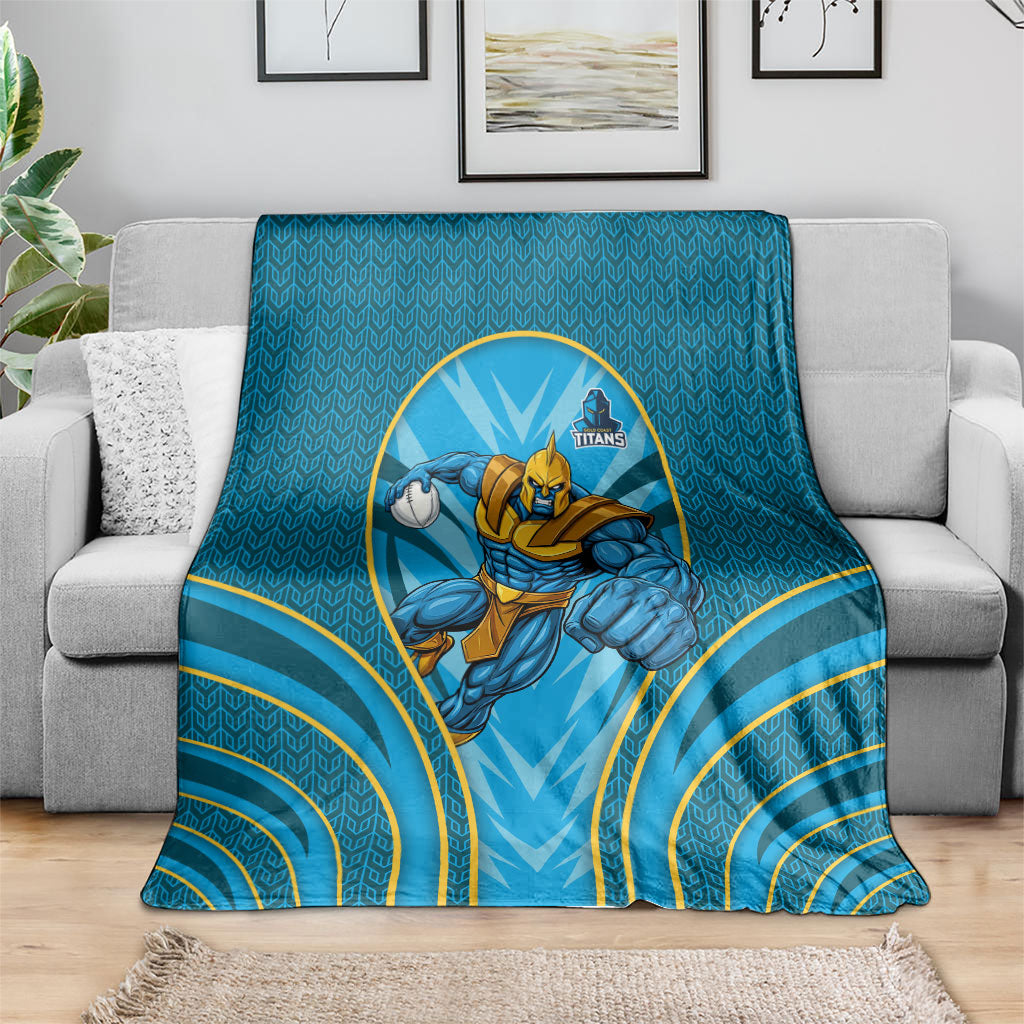 Gold Coast Titans Rugby Mascot Blanket Australian Rugby Culture - Tribal Inspired Warrior Titan