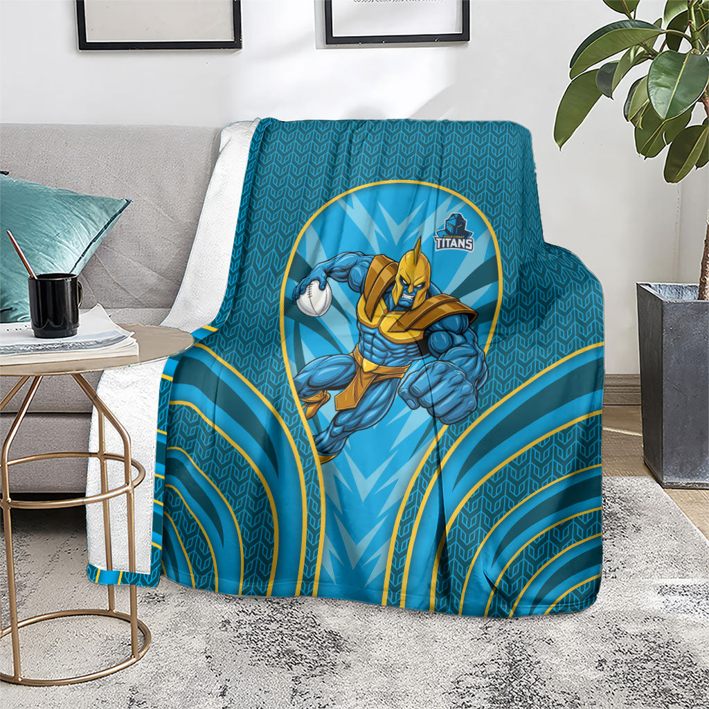 Gold Coast Titans Rugby Mascot Blanket Australian Rugby Culture - Tribal Inspired Warrior Titan