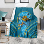 Gold Coast Titans Rugby Mascot Blanket Australian Rugby Culture - Tribal Inspired Warrior Titan