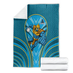 Gold Coast Titans Rugby Mascot Blanket Australian Rugby Culture - Tribal Inspired Warrior Titan