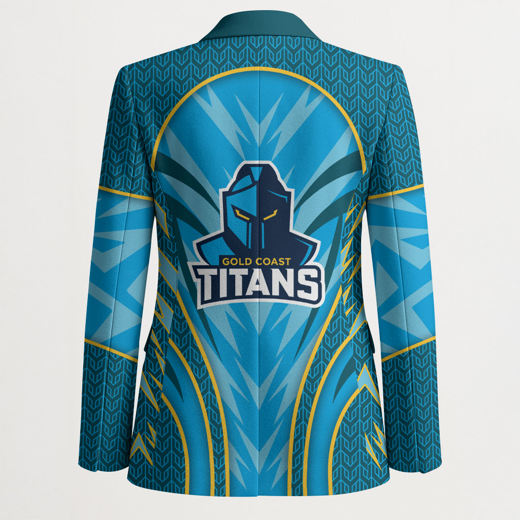 Gold Coast Titans Rugby Mascot Blazer Australian Rugby Culture - Tribal Inspired Warrior Titan