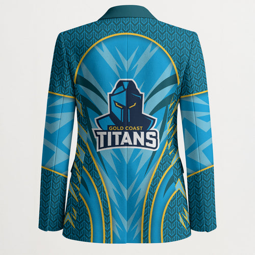 Gold Coast Titans Rugby Mascot Blazer Australian Rugby Culture - Tribal Inspired Warrior Titan