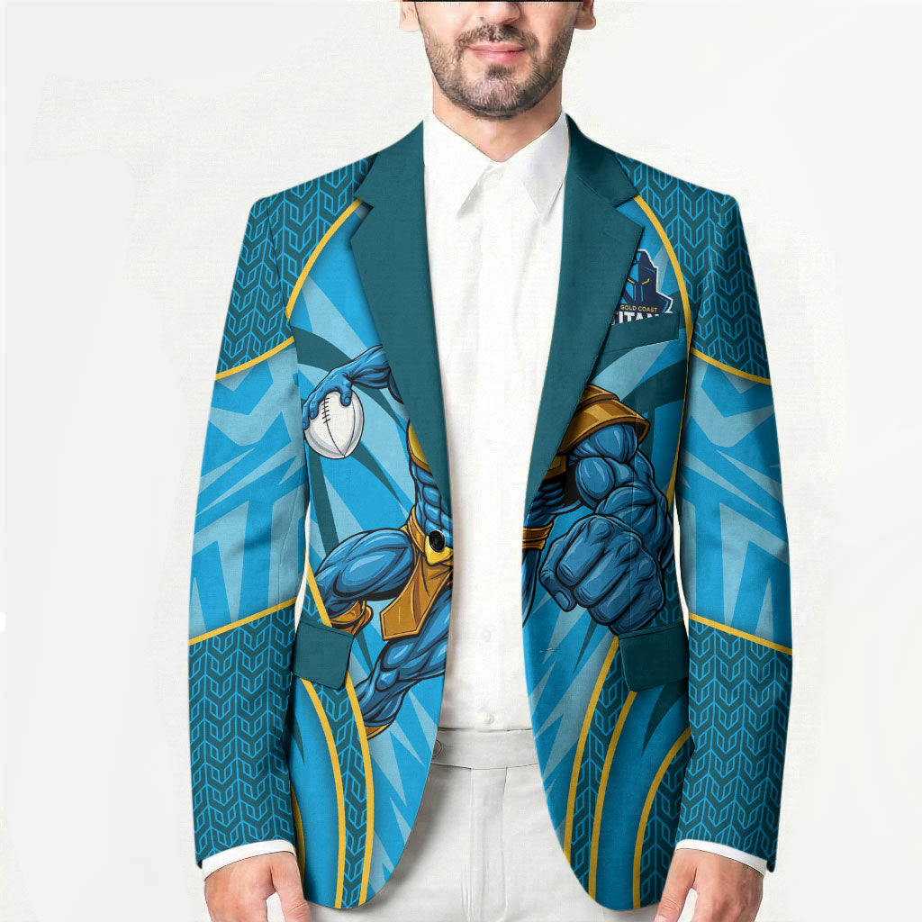 Gold Coast Titans Rugby Mascot Blazer Australian Rugby Culture - Tribal Inspired Warrior Titan