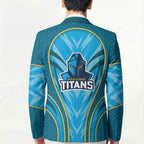 Gold Coast Titans Rugby Mascot Blazer Australian Rugby Culture - Tribal Inspired Warrior Titan