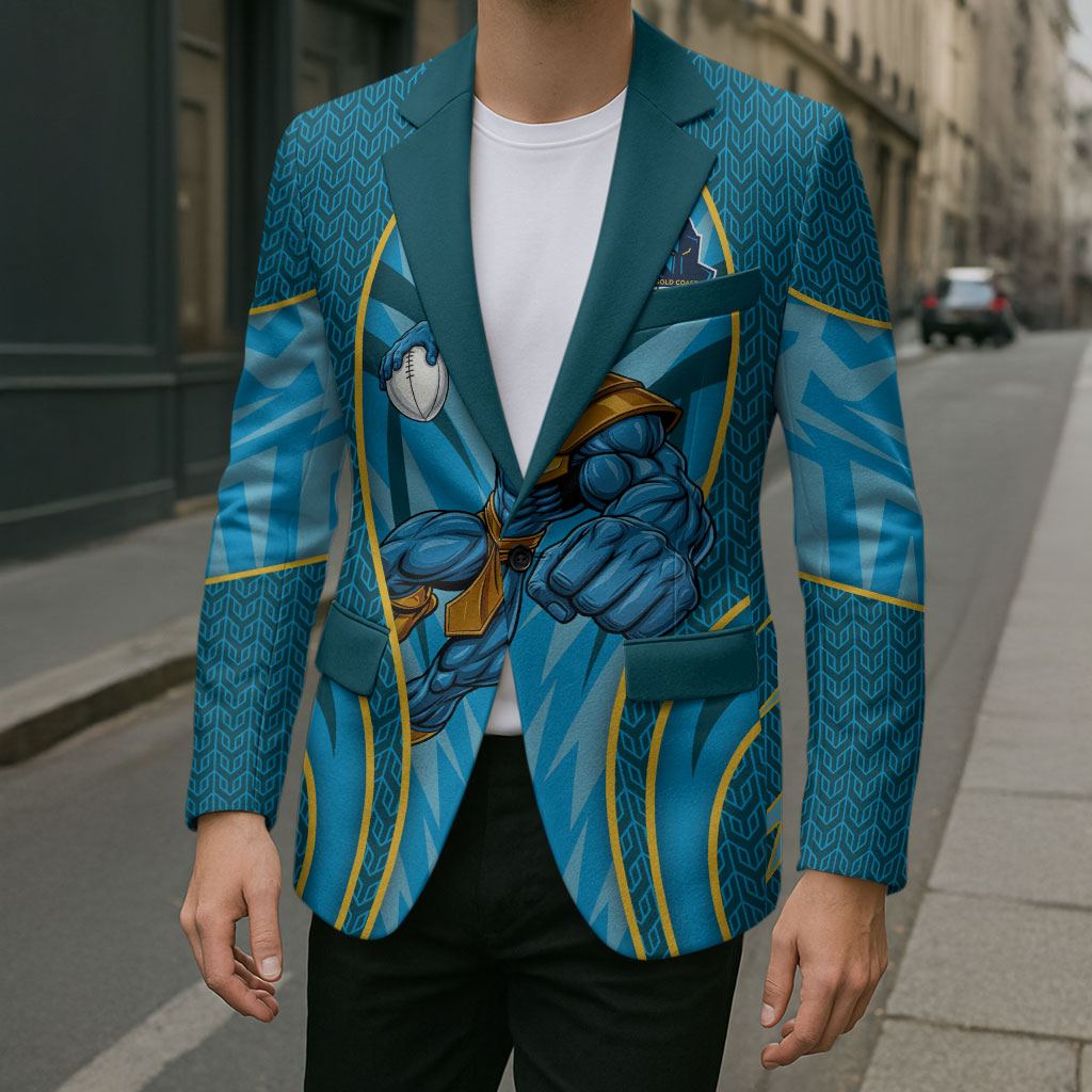 Gold Coast Titans Rugby Mascot Blazer Australian Rugby Culture - Tribal Inspired Warrior Titan