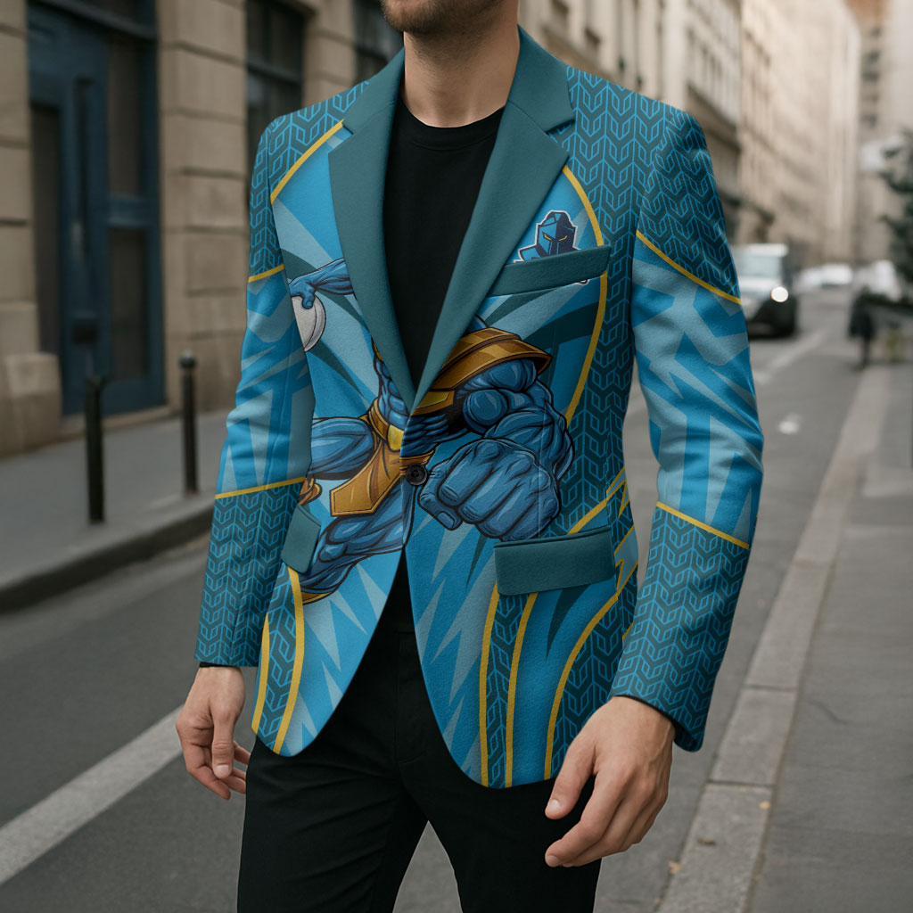 Gold Coast Titans Rugby Mascot Blazer Australian Rugby Culture - Tribal Inspired Warrior Titan