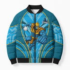 Gold Coast Titans Rugby Mascot Bomber Puffer Jacket Australian Rugby Culture - Tribal Inspired Warrior Titan