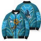 Gold Coast Titans Rugby Mascot Bomber Puffer Jacket Australian Rugby Culture - Tribal Inspired Warrior Titan