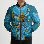 Gold Coast Titans Rugby Mascot Bomber Puffer Jacket Australian Rugby Culture - Tribal Inspired Warrior Titan