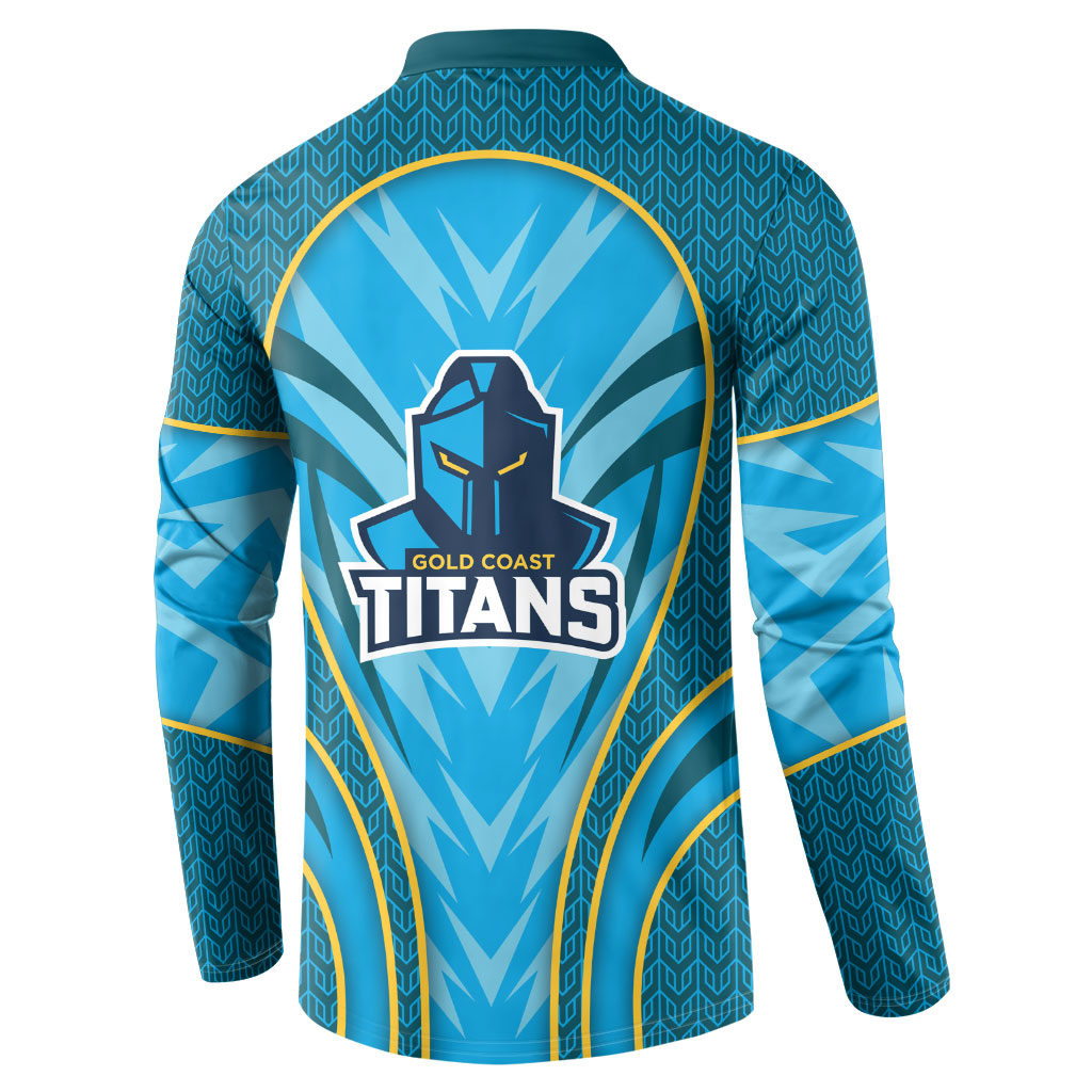 Gold Coast Titans Rugby Mascot Button Sweatshirt Australian Rugby Culture - Tribal Inspired Warrior Titan