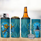 Gold Coast Titans Rugby Mascot 4 in 1 Can Cooler Tumbler Australian Rugby Culture - Tribal Inspired Warrior Titan