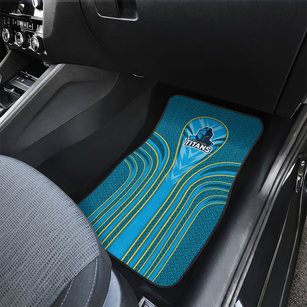 Gold Coast Titans Rugby Mascot Car Mats Australian Rugby Culture - Tribal Inspired Warrior Titan