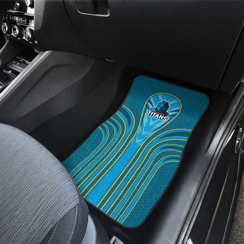 Gold Coast Titans Rugby Mascot Car Mats Australian Rugby Culture - Tribal Inspired Warrior Titan