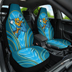 Gold Coast Titans Rugby Mascot Car Seat Cover Australian Rugby Culture - Tribal Inspired Warrior Titan