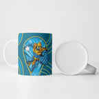 Gold Coast Titans Rugby Mascot Ceramic Mug Australian Rugby Culture - Tribal Inspired Warrior Titan