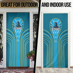 Gold Coast Titans Rugby Mascot Door Cover Australian Rugby Culture - Tribal Inspired Warrior Titan