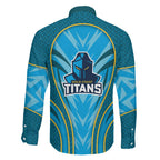 Gold Coast Titans Rugby Mascot Family Matching Mermaid Dress and Hawaiian Shirt Australian Rugby Culture - Tribal Inspired Warrior Titan