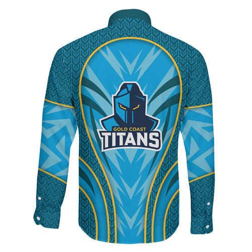 Gold Coast Titans Rugby Mascot Family Matching Puletasi and Hawaiian Shirt Australian Rugby Culture - Tribal Inspired Warrior Titan