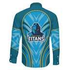 Gold Coast Titans Rugby Mascot Family Matching Short Sleeve Bodycon Dress and Hawaiian Shirt Australian Rugby Culture - Tribal Inspired Warrior Titan