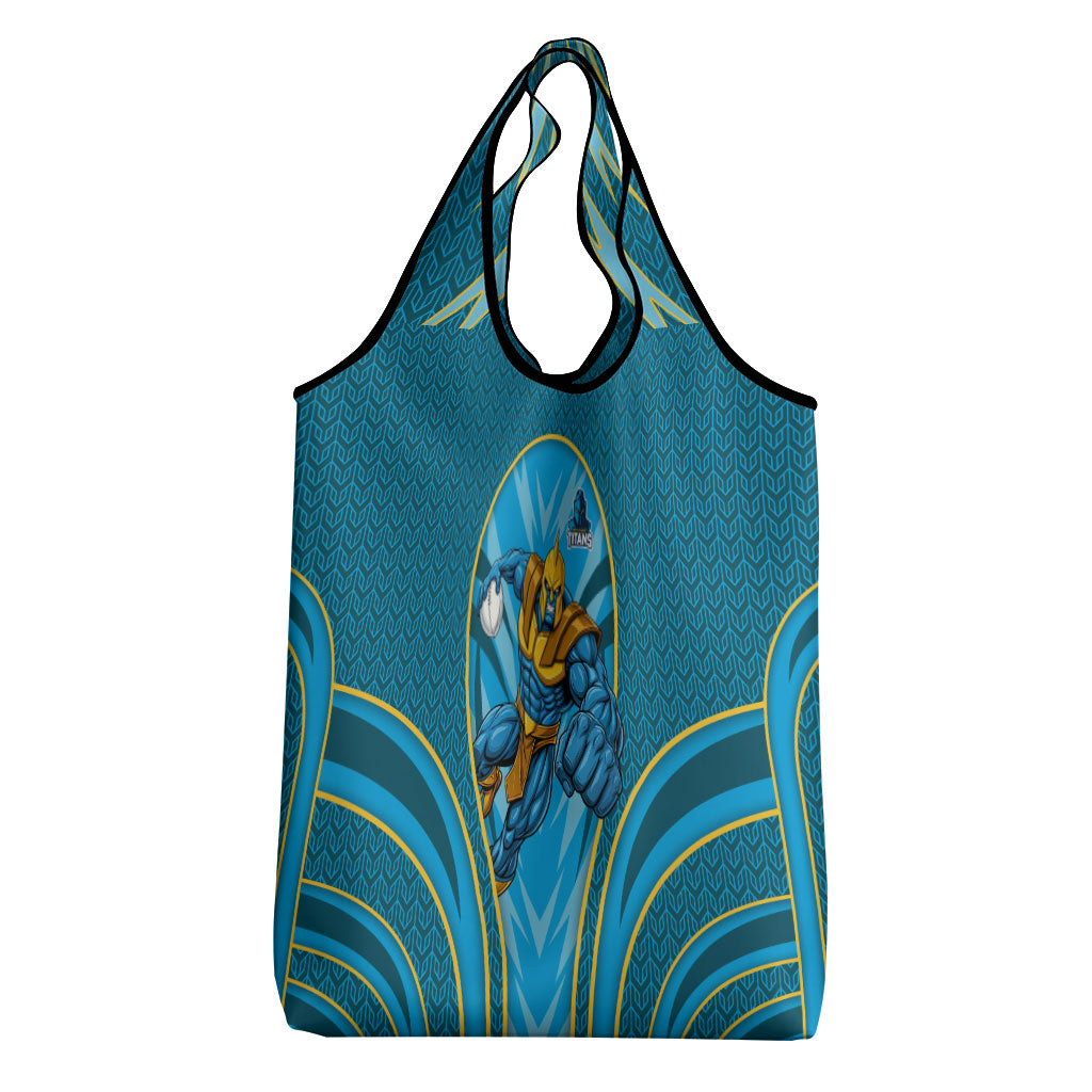 Gold Coast Titans Rugby Mascot Grocery Bag Australian Rugby Culture - Tribal Inspired Warrior Titan