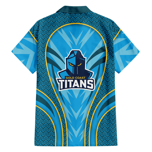 Gold Coast Titans Rugby Mascot Hawaiian Shirt Australian Rugby Culture - Tribal Inspired Warrior Titan