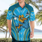 Gold Coast Titans Rugby Mascot Hawaiian Shirt Australian Rugby Culture - Tribal Inspired Warrior Titan