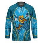 Gold Coast Titans Rugby Mascot Hockey Jersey Australian Rugby Culture - Tribal Inspired Warrior Titan