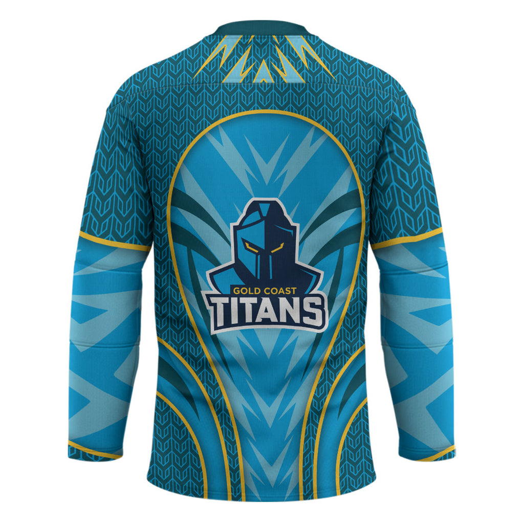 Gold Coast Titans Rugby Mascot Hockey Jersey Australian Rugby Culture - Tribal Inspired Warrior Titan