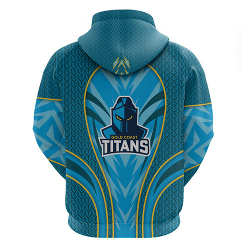 Gold Coast Titans Rugby Mascot Hoodie Australian Rugby Culture - Tribal Inspired Warrior Titan