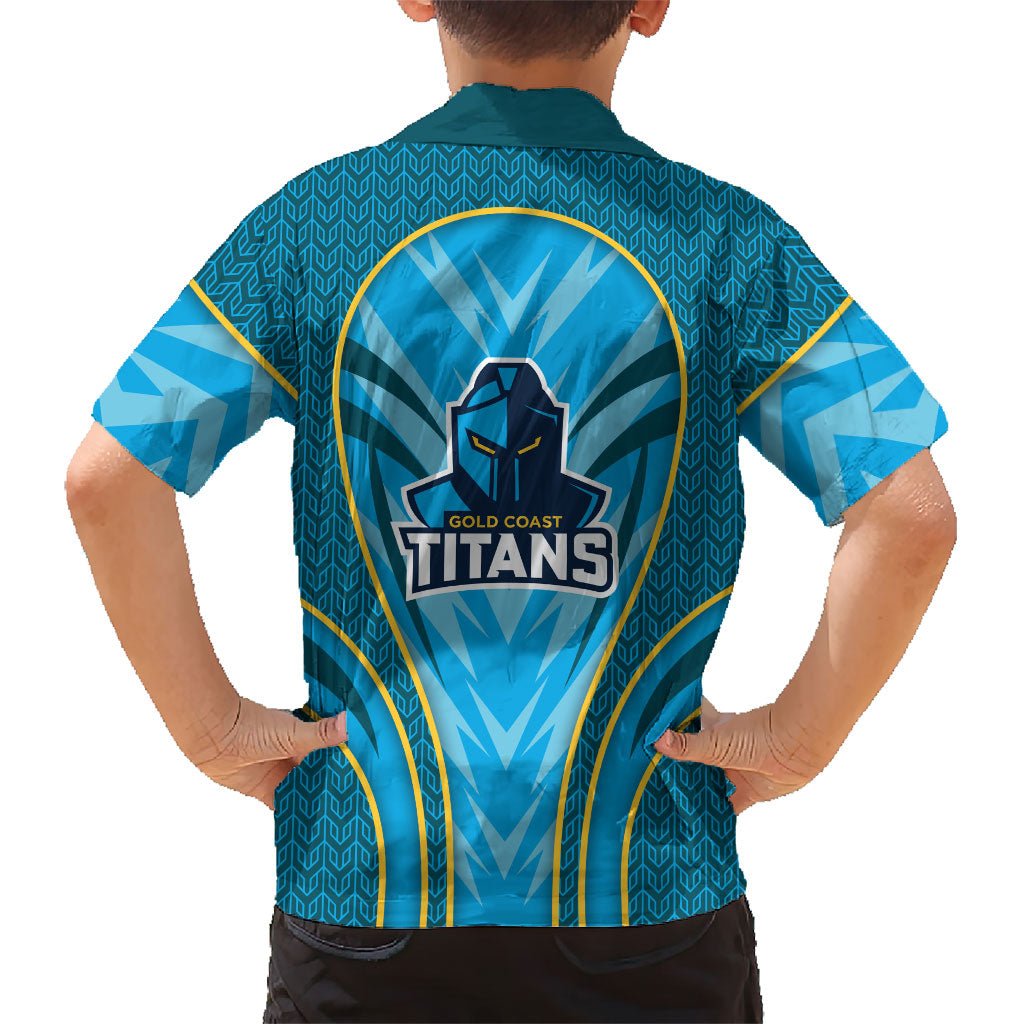 Gold Coast Titans Rugby Mascot Kid Hawaiian Shirt Australian Rugby Culture - Tribal Inspired Warrior Titan