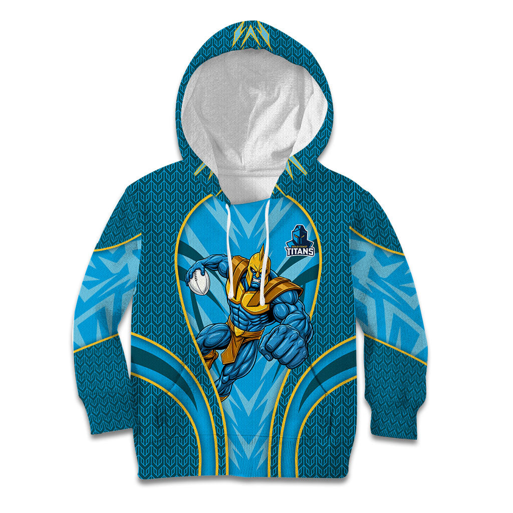 Gold Coast Titans Rugby Mascot Kid Hoodie Australian Rugby Culture - Tribal Inspired Warrior Titan