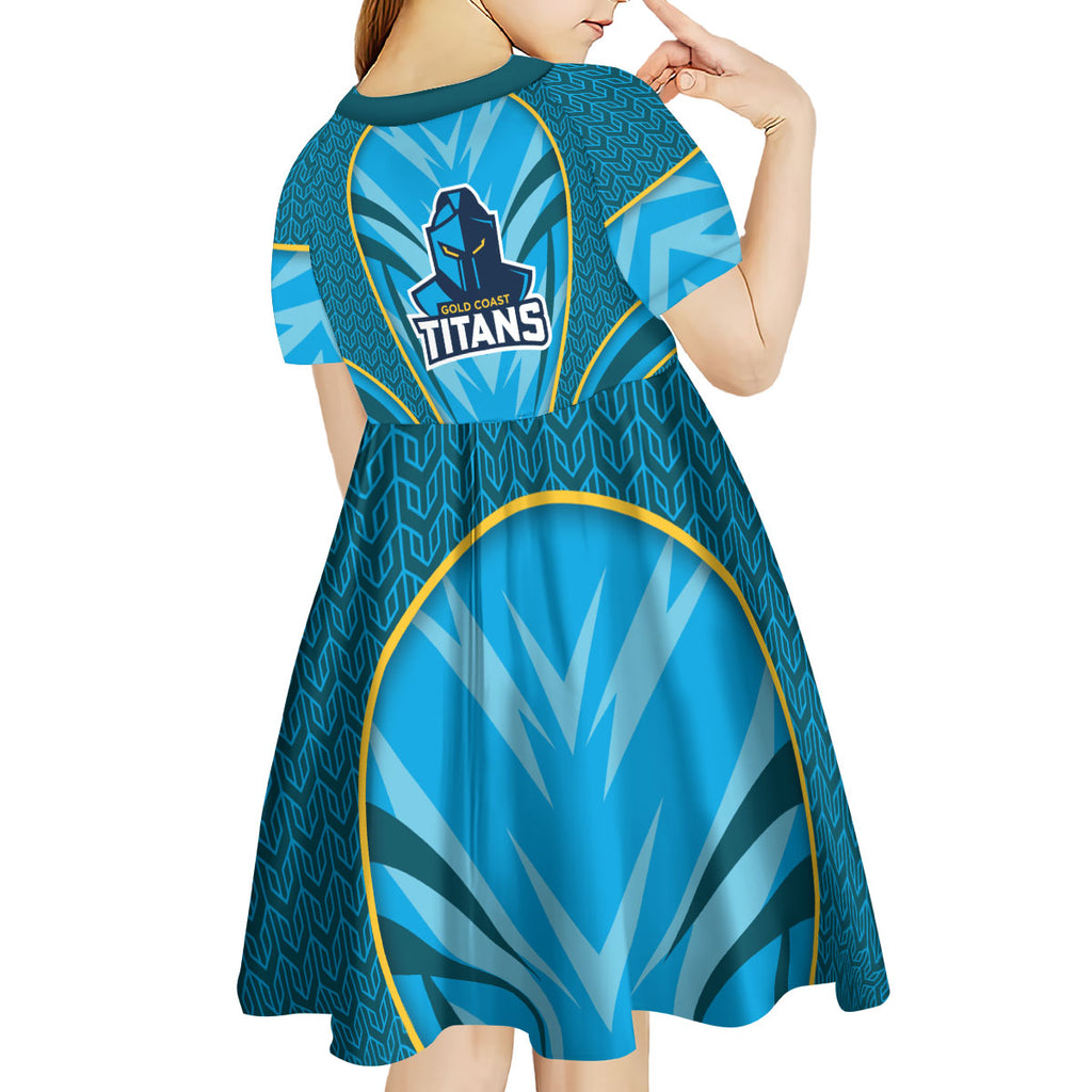 Gold Coast Titans Rugby Mascot Kid Short Sleeve Dress Australian Rugby Culture - Tribal Inspired Warrior Titan