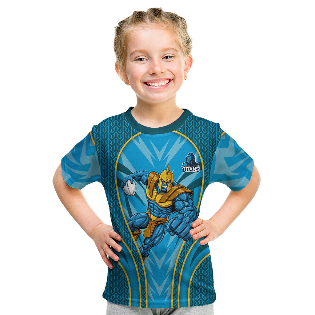 Gold Coast Titans Rugby Mascot Kid T Shirt Australian Rugby Culture - Tribal Inspired Warrior Titan