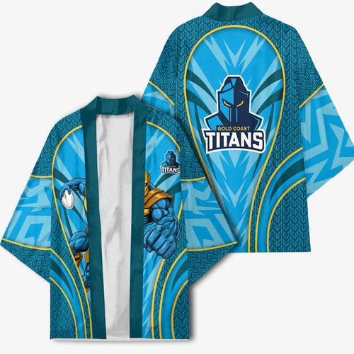 Gold Coast Titans Rugby Mascot Kimono Australian Rugby Culture - Tribal Inspired Warrior Titan