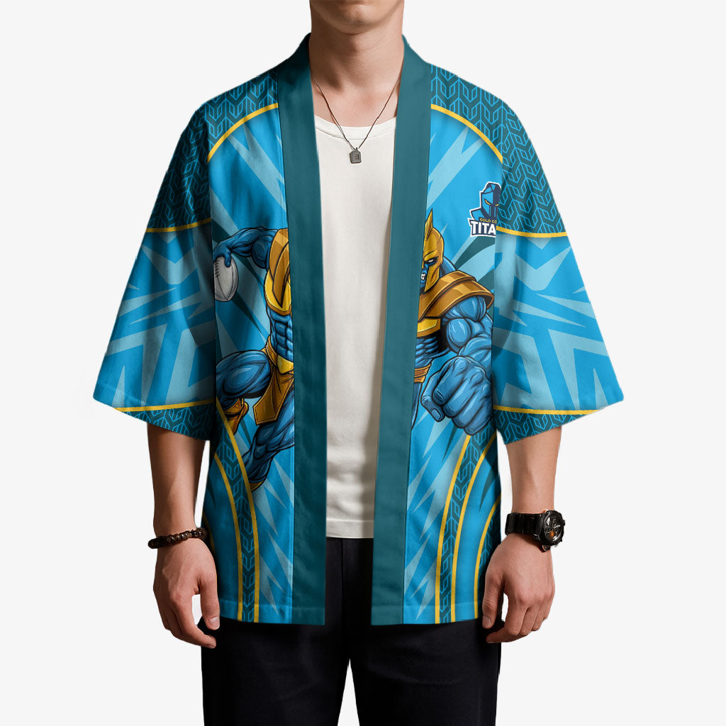 Gold Coast Titans Rugby Mascot Kimono Australian Rugby Culture - Tribal Inspired Warrior Titan